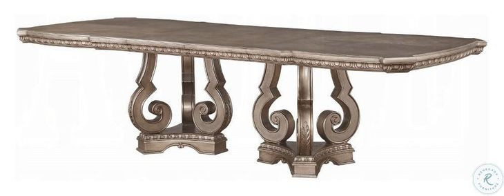 Northville Antique Silver 112" Extendable Rectangular Dining Table
