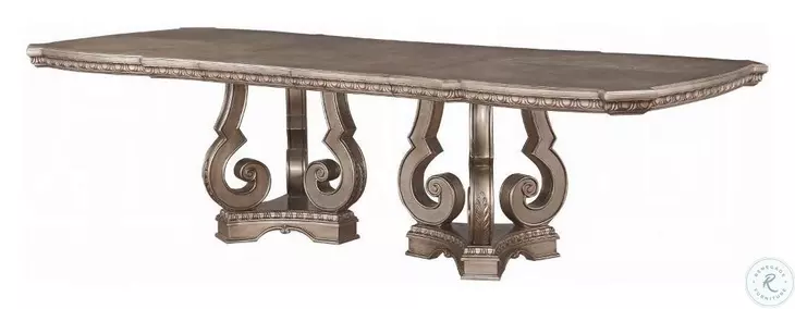 Northville Antique Silver 112" Extendable Rectangular Dining Table