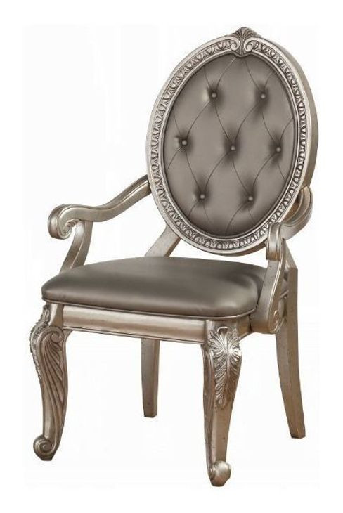 Northville Gray Upholstered Arm Chair Set of 2