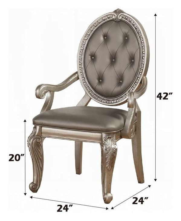 Northville Gray Upholstered Arm Chair Set of 2