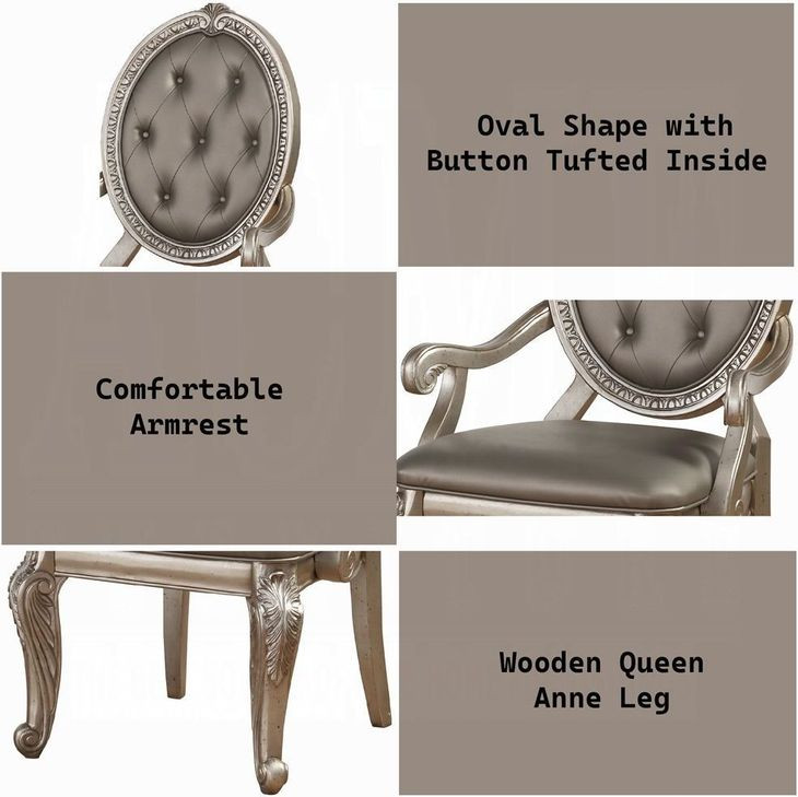 Northville Gray Upholstered Arm Chair Set of 2