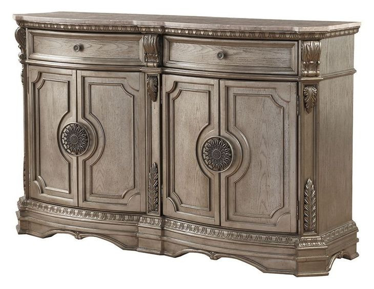 Northville Antique Silver 4 Door Server