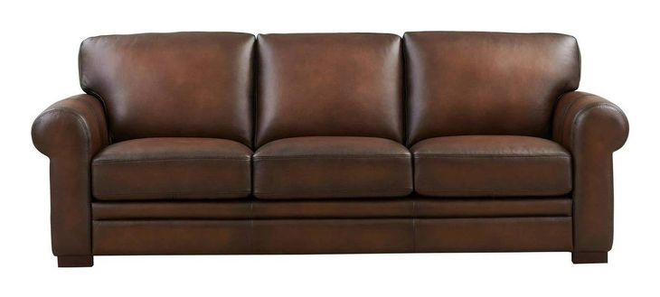 Danforth Caramel Leather 95" Sofa
