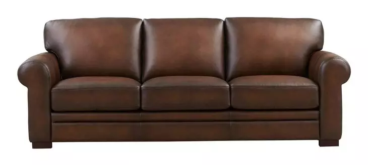 Danforth Caramel Leather 95" Sofa