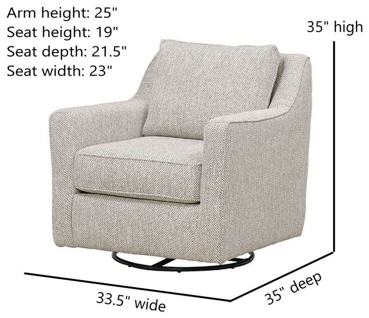 Harlow Denim Swivel Glider Chair