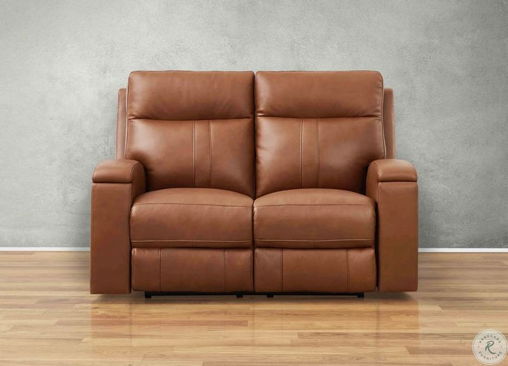 Varden Nutmeg Leather 62" Zero Gravity Power Reclining Loveseat with Power Headrest
