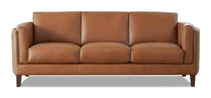 Kona Nutmeg Leather 88" Sofa