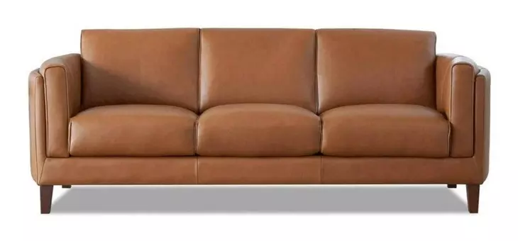 Kona Nutmeg Leather 88" Sofa