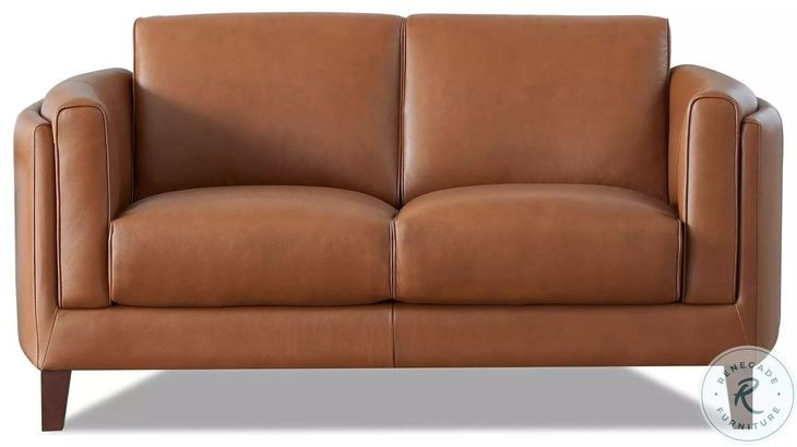 Kona Nutmeg Leather 65" Loveseat