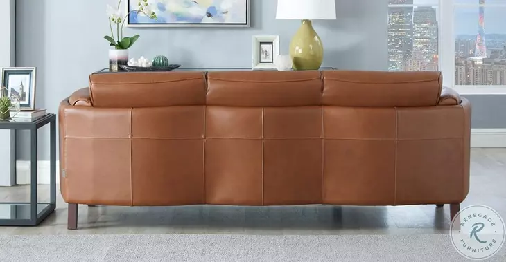 Kona Nutmeg Top Grain Leather Sofa