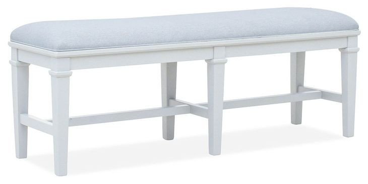 Charleston Gray Upholstered Dining Bench
