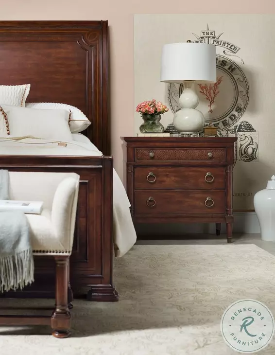 Charleston Maraschino Cherry And Cane Insert 32" Nightstand