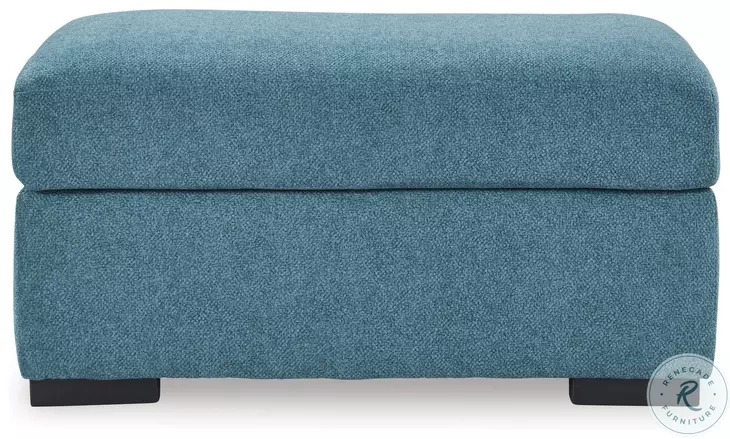 Keerwick Teal Ottoman