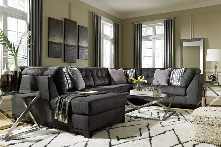 Reidshire Steel Gray Modular Sectional