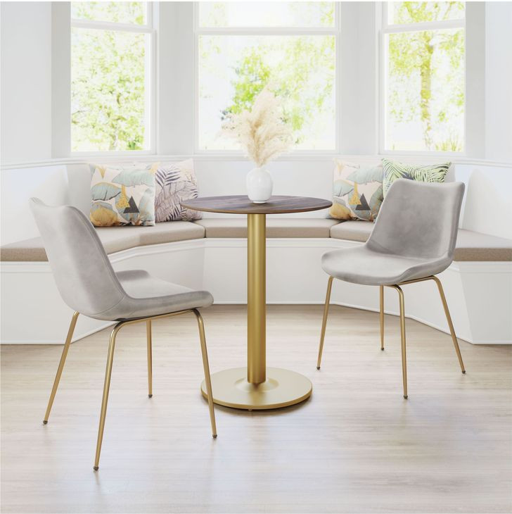 Alto Brown And Gold Bistro Table
