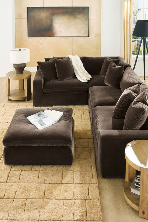 Maxton Heights Bittersweet Upholstered Square Oversized Accent Ottoman