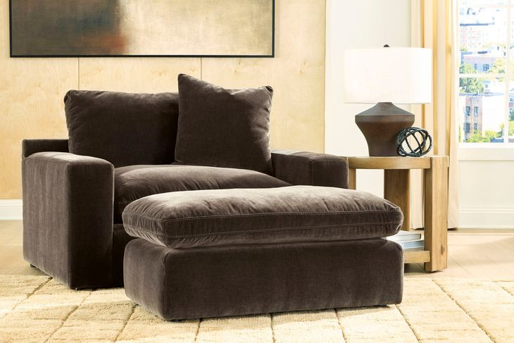Maxton Heights Bittersweet Upholstered Chair and A Half with Pillow