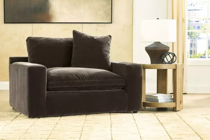 Maxton Heights Bittersweet Upholstered Chair and A Half with Pillow