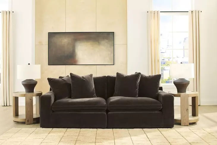 Maxton Heights Bittersweet 2 Piece Modular Sectional Sofa with Pillows