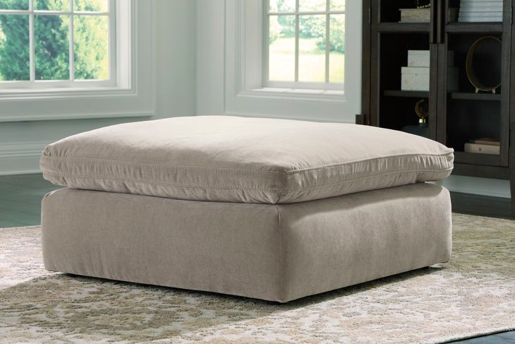 Maxton Heights Pebble Upholstered Square Oversized Accent Ottoman