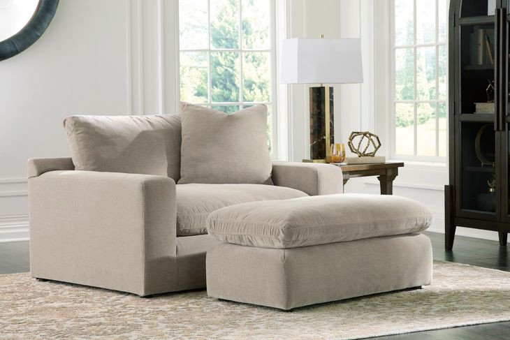 Maxton Heights Pebble Upholstered Chair and A Half with Pillow