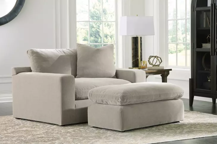 Maxton Heights Pebble Upholstered Chair and A Half with Pillow
