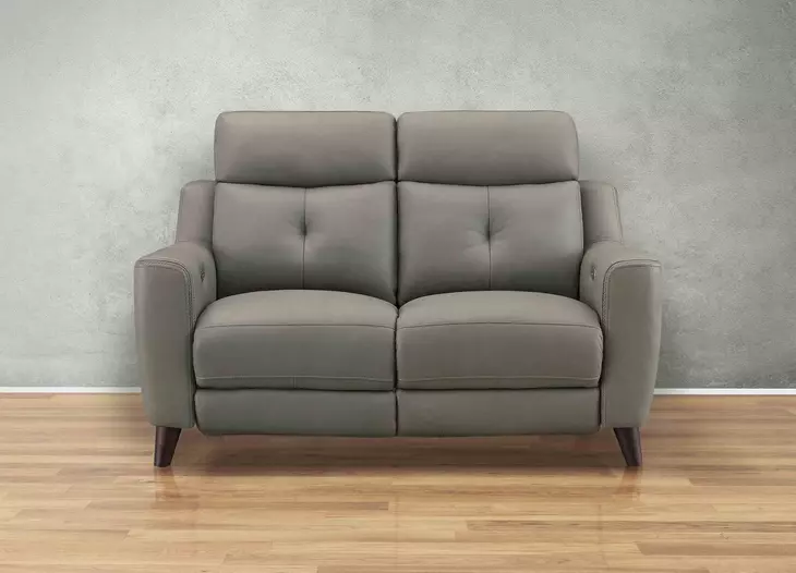 Cordell Slate Leather 63" Zero Gravity Power Reclining Loveseat with Power Headrest and USB Charging