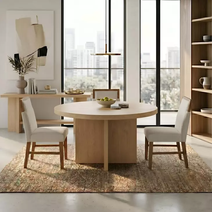 Donte Natural 54" Round Dining Table