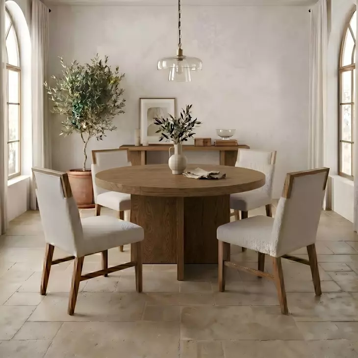Donte Oak 54" Round Dining Table