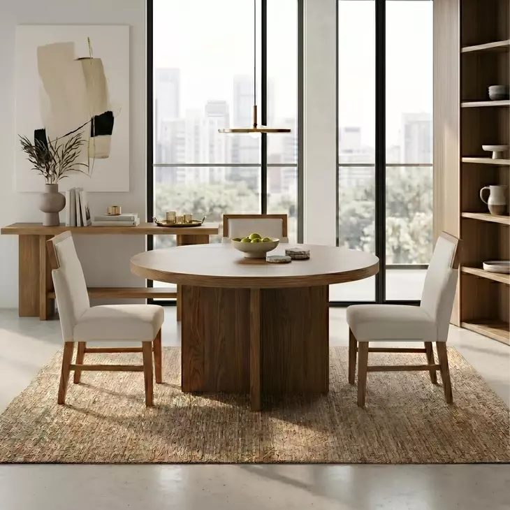 Donte Oak 54" Round Dining Table