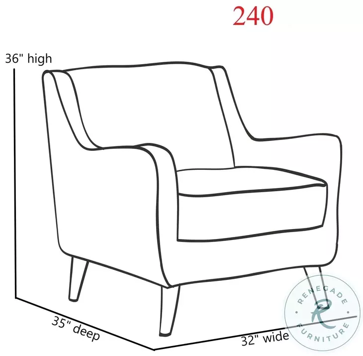 Celadon Vernon Sage Sloped Arms Accent Chair