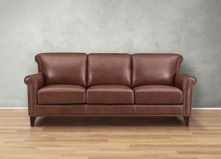 Navrell Pecan Leather Living Room Set