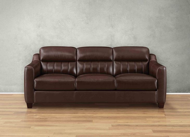 Upton Chestnut Leather Living Room Set