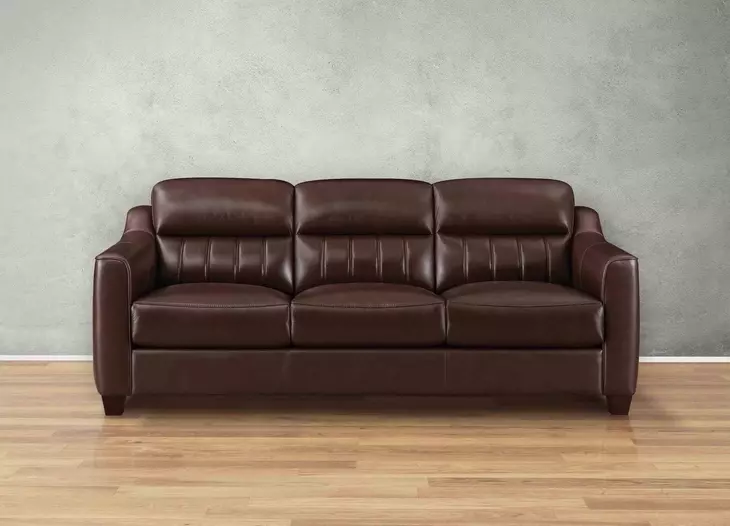 Upton Chestnut Leather Living Room Set