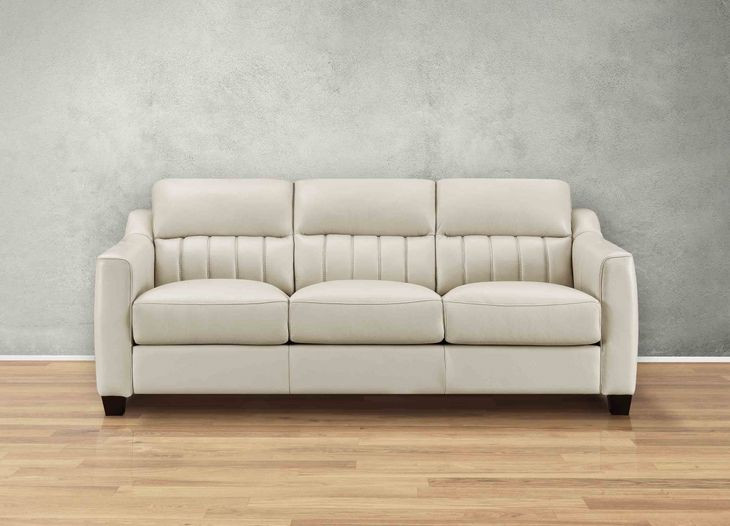 Upton Vanilla Leather Living Room Set