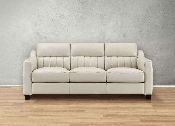 Upton Vanilla Leather Living Room Set