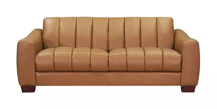 Baylor Cinnamon Leather 84" Sofa