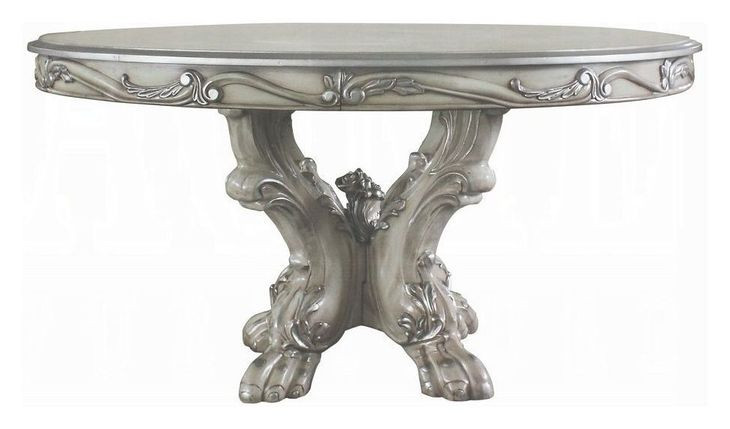 Dresden Vintage Bone White 60" Round Dining Table