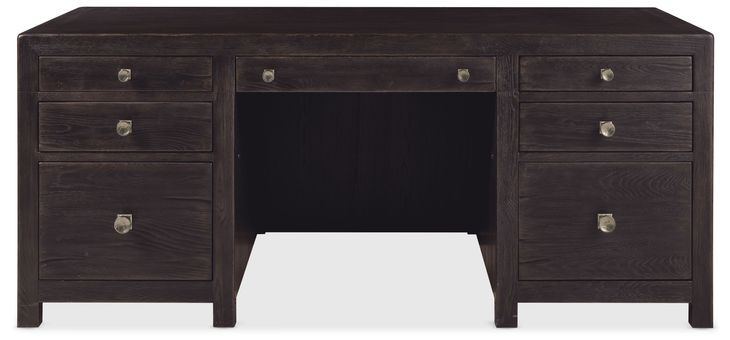 Driftwood Dark Brown 72" Executive Desk