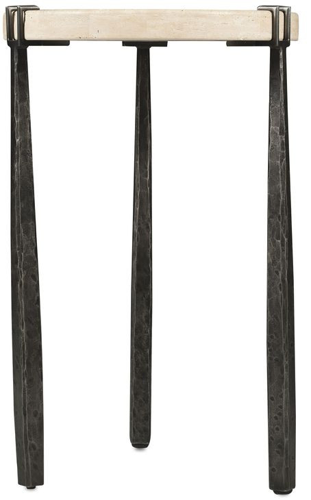 Driftwood Beige And Gray Small Round Spot Table