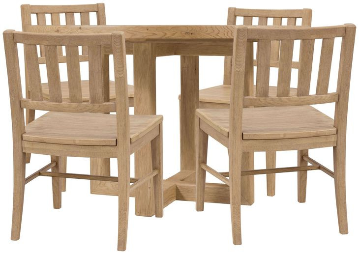Driftwood Light Brown 48" Round Dining Room Set