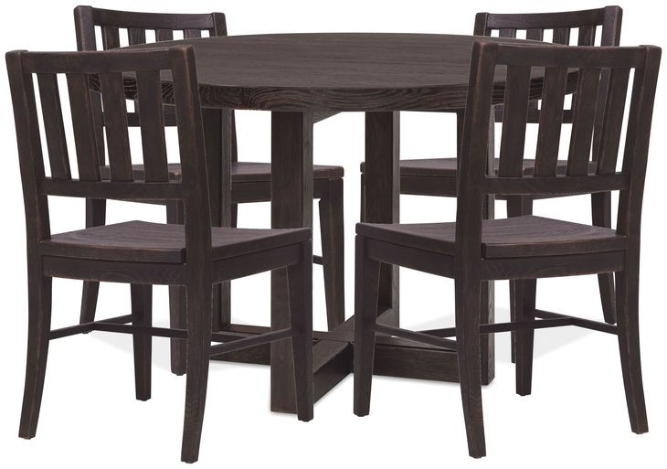 Driftwood Black 48" Round Dining Room Set