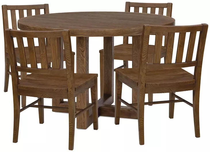 Timberline Medium Brown 48" Round Dining Room Set