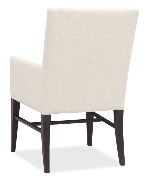 Driftwood Beige and Black Upholstered Arm Chair
