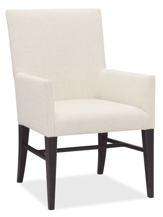 Driftwood Beige and Black Upholstered Arm Chair