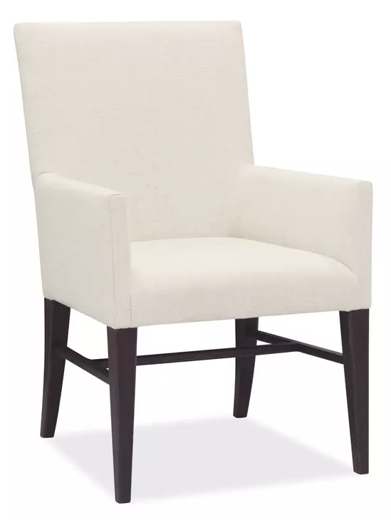 Driftwood Beige and Black Upholstered Arm Chair
