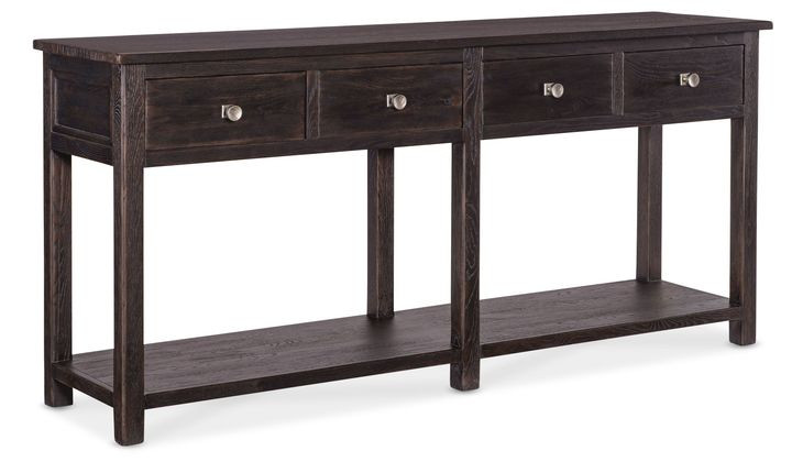 Driftwood Black 4 Drawer Sideboard