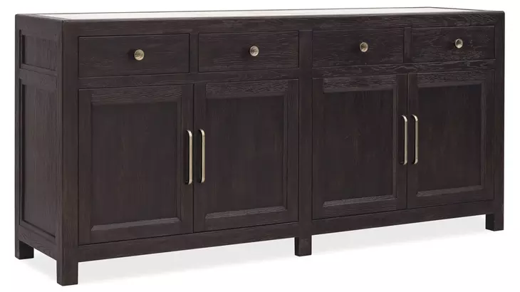 Driftwood Black 4 Door Buffet