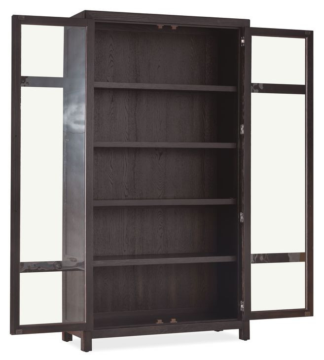 Timberline Black 2 Glass Door Display Cabinet