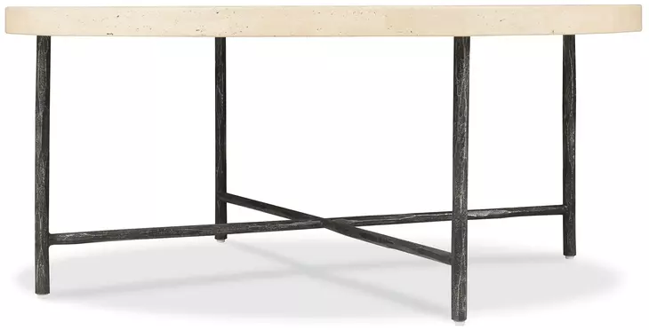Timberline Beige And Gray Round Cocktail Table